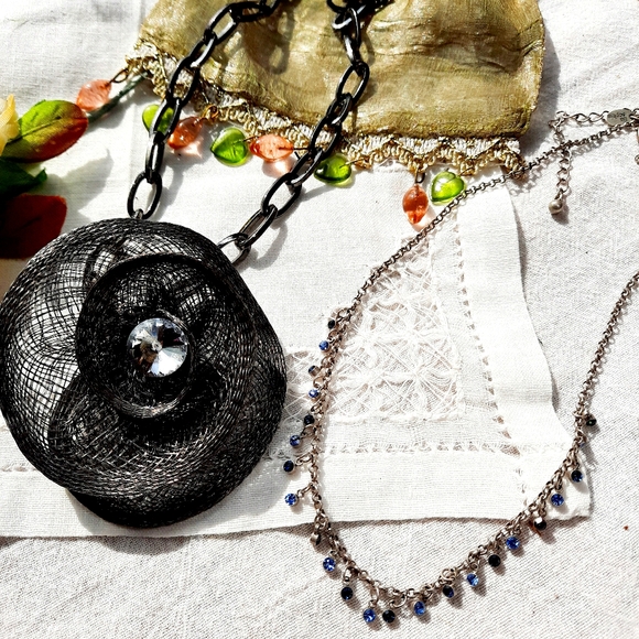 Lia Sophia Necklaces, Mesh & Crystal - Picture 1 of 5